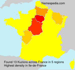 Surname Kuziora in France Surname Kuziora in France