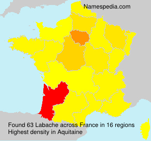 Surname Labache in France Surname Labache in France