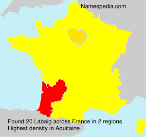 Surname Labaig in France Surname Labaig in France