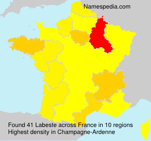 Surname Labeste in France Surname Labeste in France