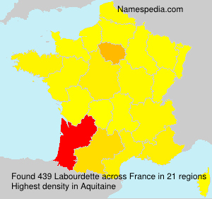 Surname Labourdette in France Surname Labourdette in France
