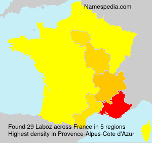 Surname Laboz in France Surname Laboz in France