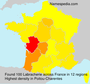 Surname Labracherie in France Surname Labracherie in France