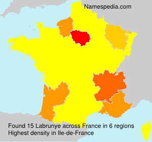 Surname Labrunye in France Surname Labrunye in France