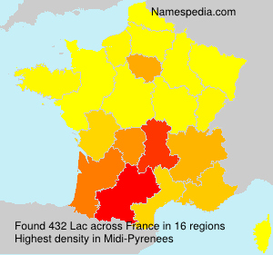 Surname Lac in France Surname Lac in France