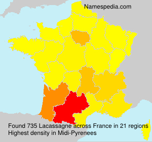 Surname Lacassagne in France Surname Lacassagne in France