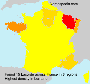 Surname Lacorde in France Surname Lacorde in France