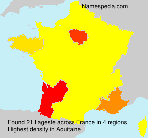 Surname Lageste in France Surname Lageste in France