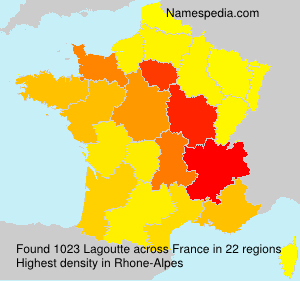 Surname Lagoutte in France Surname Lagoutte in France