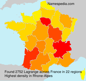 Surname Lagrange in France Surname Lagrange in France