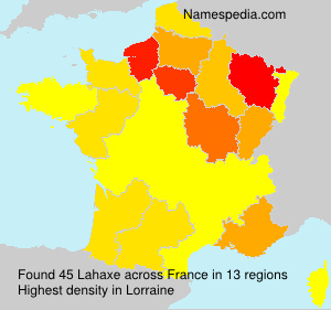Surname Lahaxe in France Surname Lahaxe in France