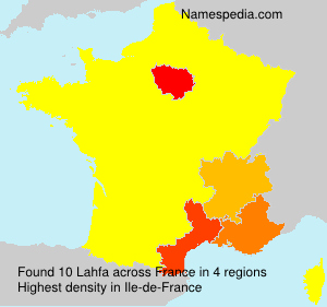 Surname Lahfa in France Surname Lahfa in France