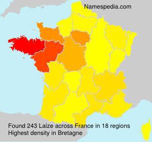 Surname Laize in France Surname Laize in France