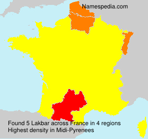 Surname Lakbar in France Surname Lakbar in France
