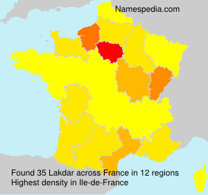 Surname Lakdar in France Surname Lakdar in France