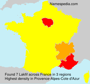 Surname Lakfif in France Surname Lakfif in France