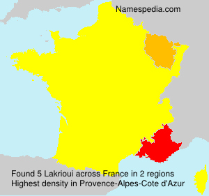 Surname Lakrioui in France Surname Lakrioui in France