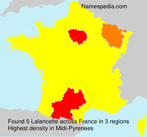 Surname Lalancette in France Surname Lalancette in France