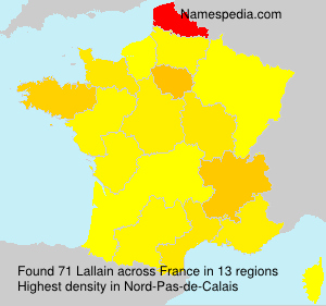 Surname Lallain in France Surname Lallain in France