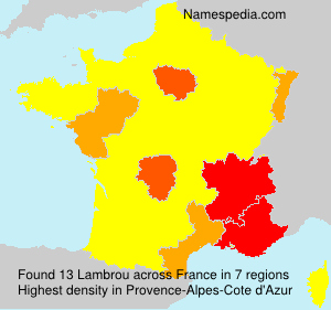Surname Lambrou in France Surname Lambrou in France