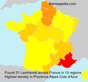 Surname Lamhamdi in France Surname Lamhamdi in France