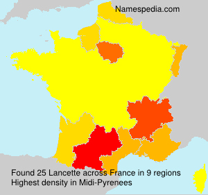 Surname Lancette in France Surname Lancette in France