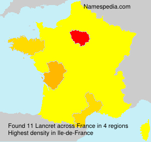 Surname Lancret in France Surname Lancret in France
