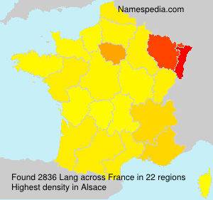 Surname Lang in France Surname Lang in France