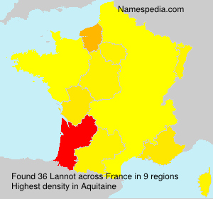 Surname Lannot in France Surname Lannot in France