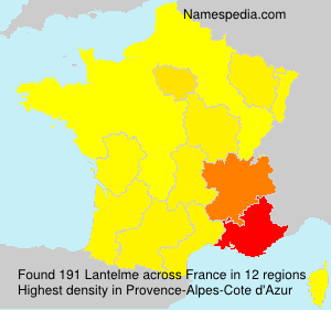 Surname Lantelme in France Surname Lantelme in France