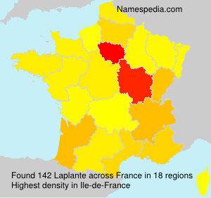 Surname Laplante in France