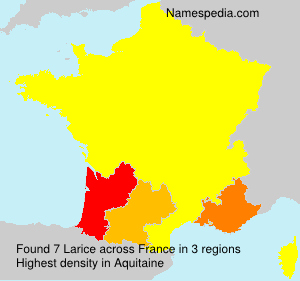 Surname Larice in France Surname Larice in France