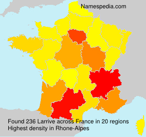 Surname Larrive in France Surname Larrive in France