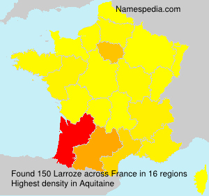 Surname Larroze in France Surname Larroze in France
