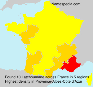 Surname Latchoumane in France Surname Latchoumane in France