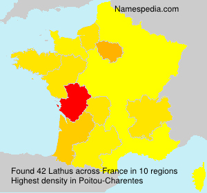 Surname Lathus in France Surname Lathus in France