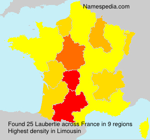 Surname Laubertie in France Surname Laubertie in France