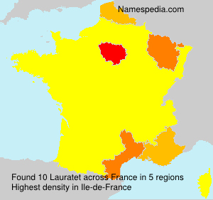 Surname Lauratet in France Surname Lauratet in France