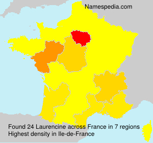 Surname Laurencine in France Surname Laurencine in France