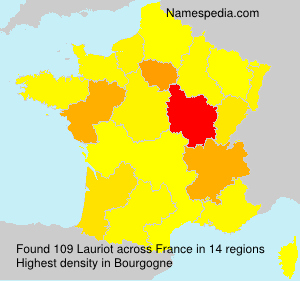 Surname Lauriot in France Surname Lauriot in France