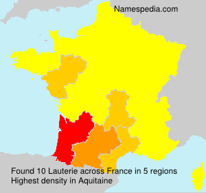 Surname Lauterie in France Surname Lauterie in France