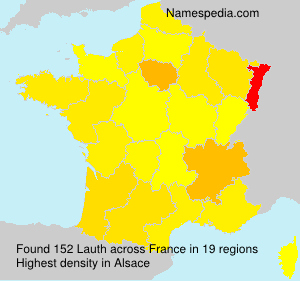 Surname Lauth in France Surname Lauth in France