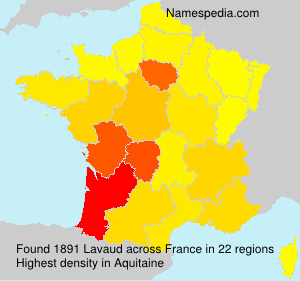 Surname Lavaud in France Surname Lavaud in France