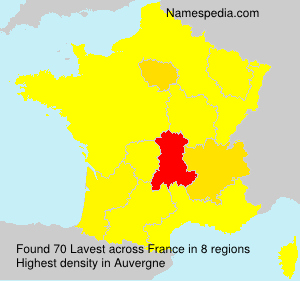 Surname Lavest in France Surname Lavest in France