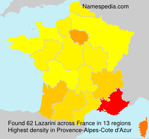 Surname Lazarini in France Surname Lazarini in France