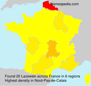 Surname Lazewski in France Surname Lazewski in France