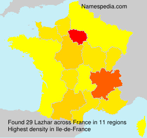 Surname Lazhar in France Surname Lazhar in France