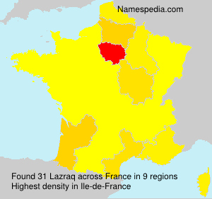 Surname Lazraq in France Surname Lazraq in France