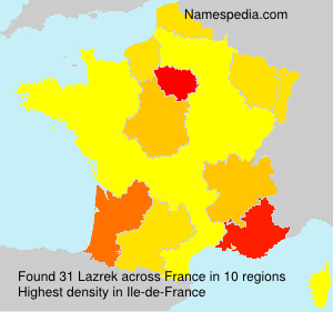 Surname Lazrek in France Surname Lazrek in France