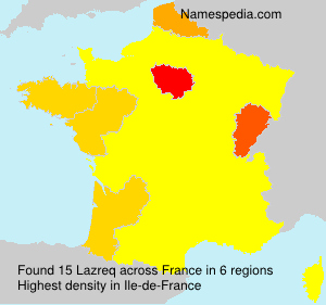 Surname Lazreq in France Surname Lazreq in France